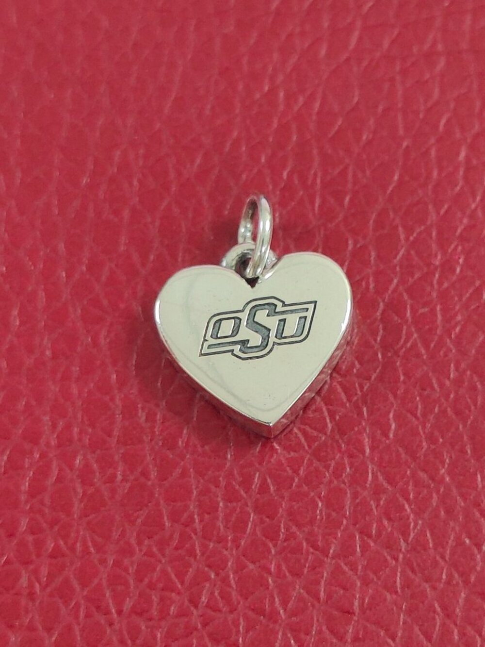 James Avery Oklahoma State University Small Heart Charm with box